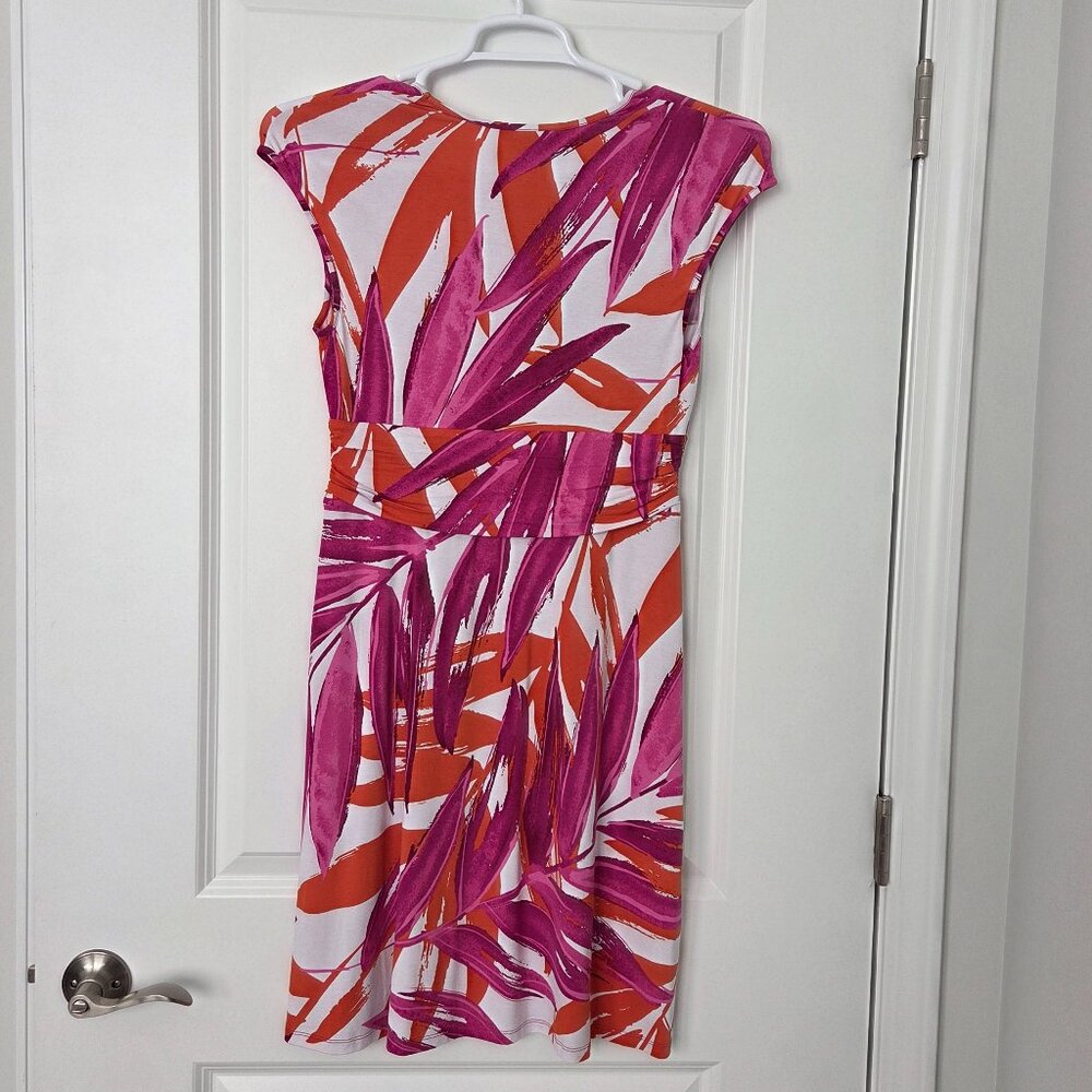 NWT- Tommy Bahama Azure Palm dress Midi S/P 12735 Orange Jupiter-RESORT SALE - Picture 3 of 5